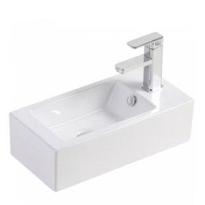 LINEA Right-Hand Ceramic Wall Mounted Basin